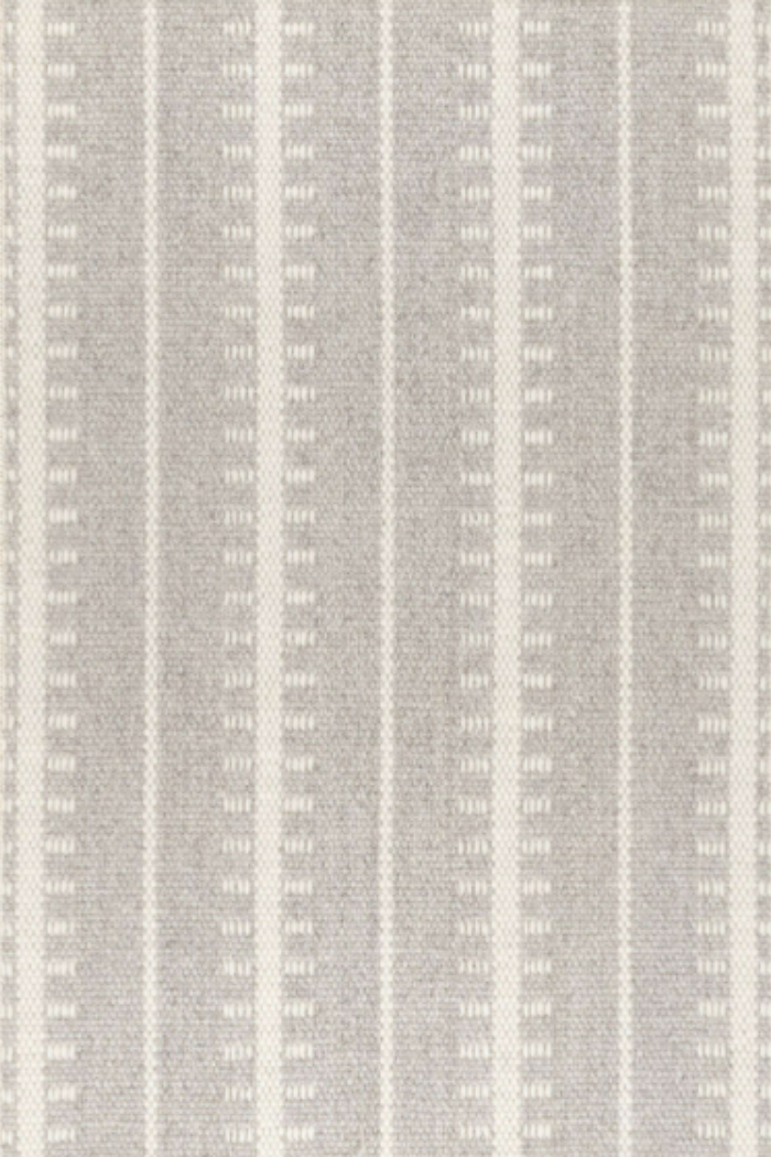 Tailor Stripe Platinum Hand-Knotted Jute Rug Sample 6"x6" | Annie Selke
