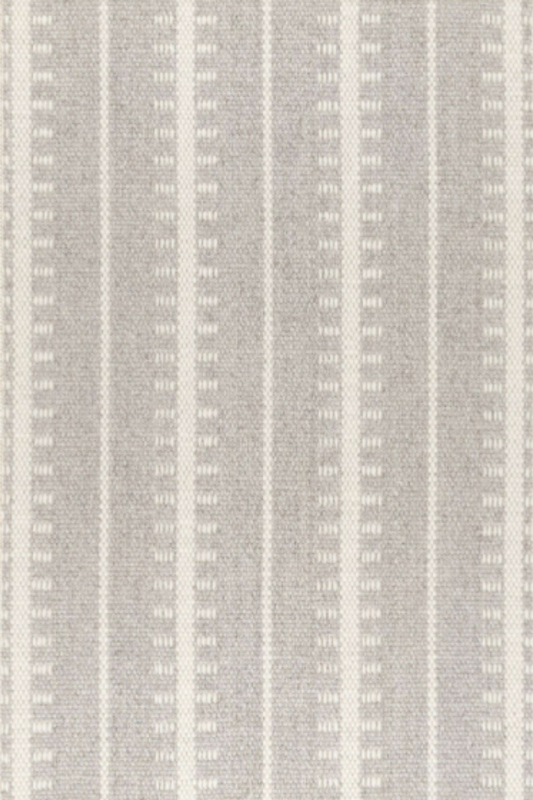 Tailor Stripe Platinum Hand-Knotted Jute Rug Sample 6"x6" | Annie Selke