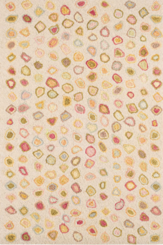 Cat's Paw Pastel Micro Hooked Wool Rug - 2x3