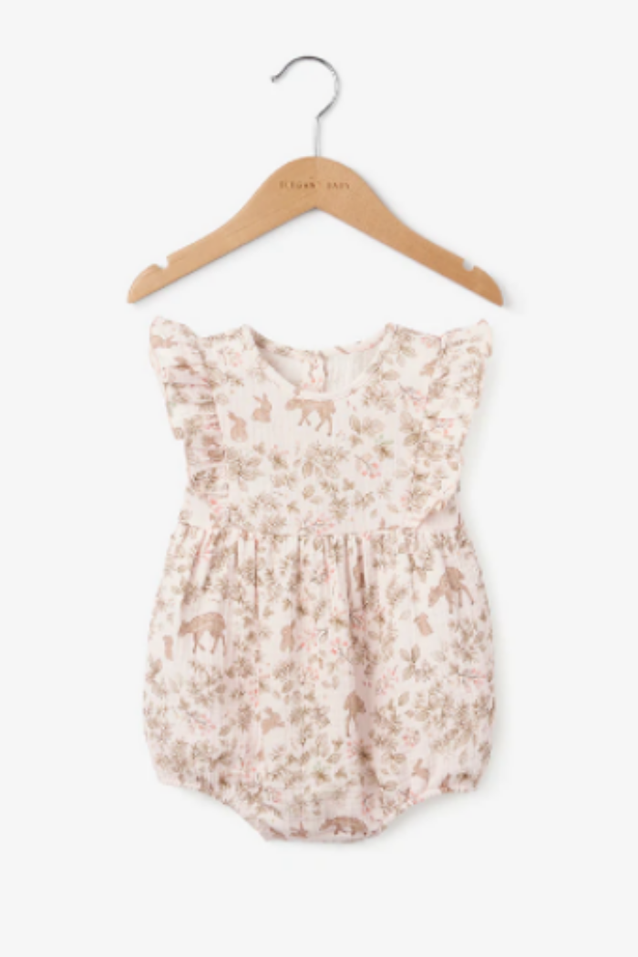Organic Muslin Bubble Baby Romper | Elegant Baby