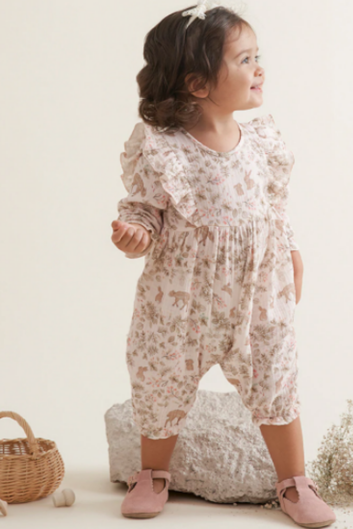 Organic Muslin Baby Jumpsuit | Elegant Baby