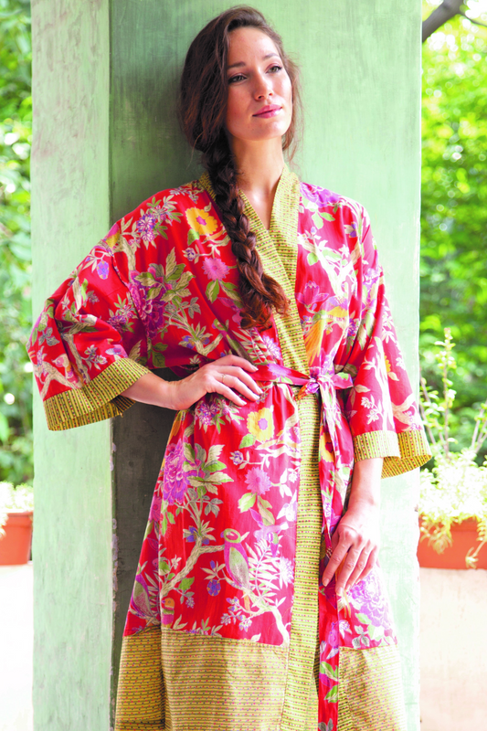 Bird Coral Kimono