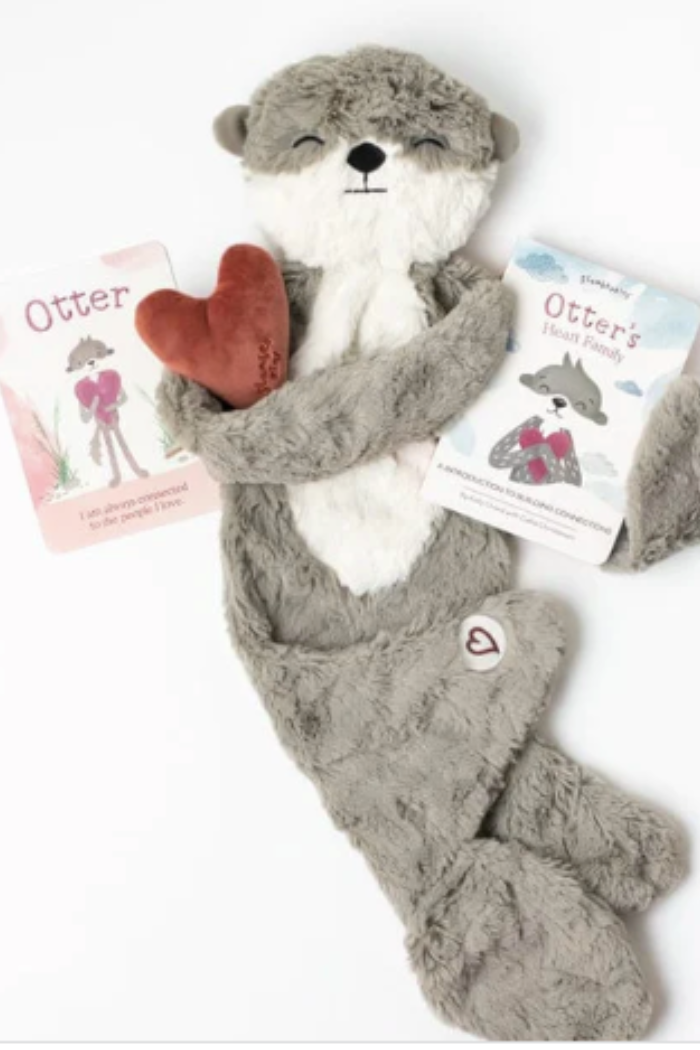 EXL Otter Snuggler Heart Family Board Book & Card | Slumberkins