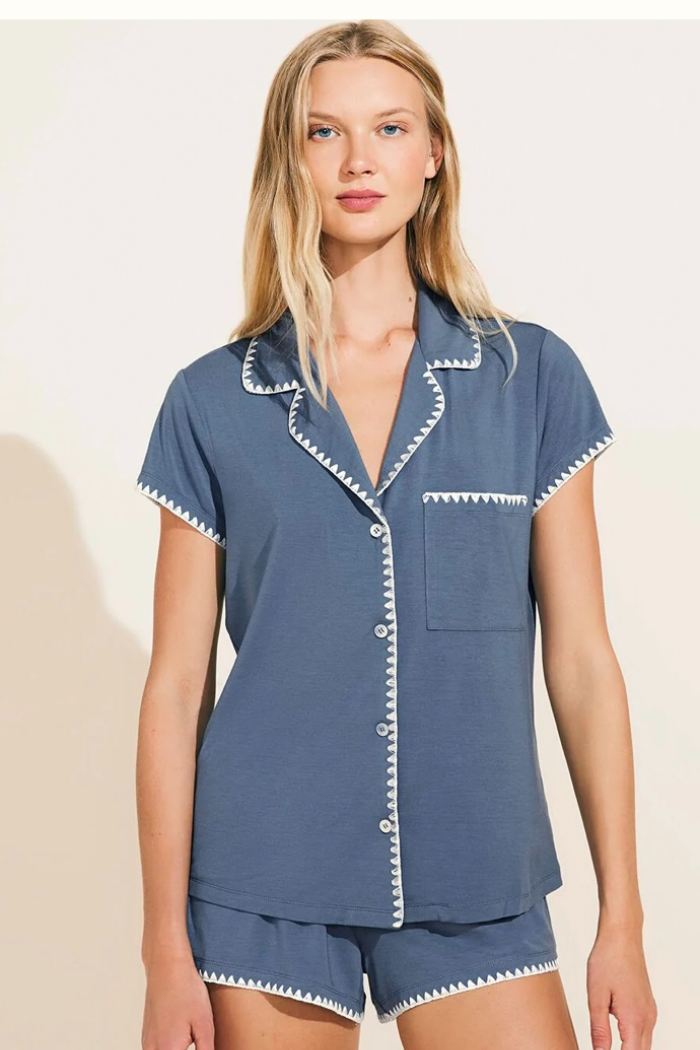 Frida Whip Stitch Short PJ Set | Eberjey