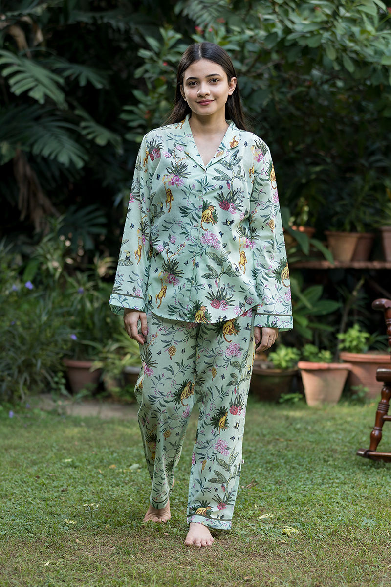 Wispy Weight Indian Cotton Long PJ Set