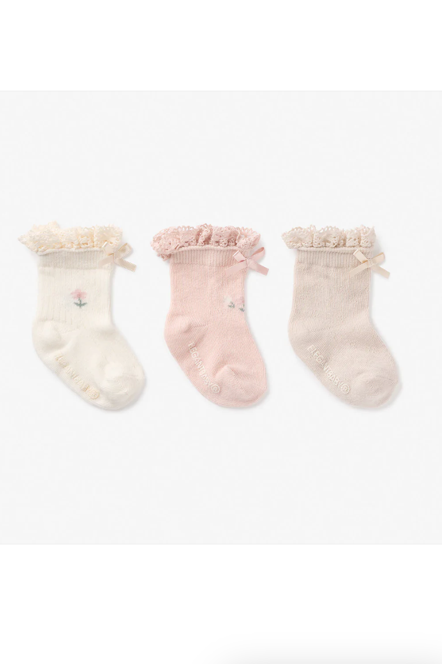 3-Pack Baby Socks | Elegant Baby