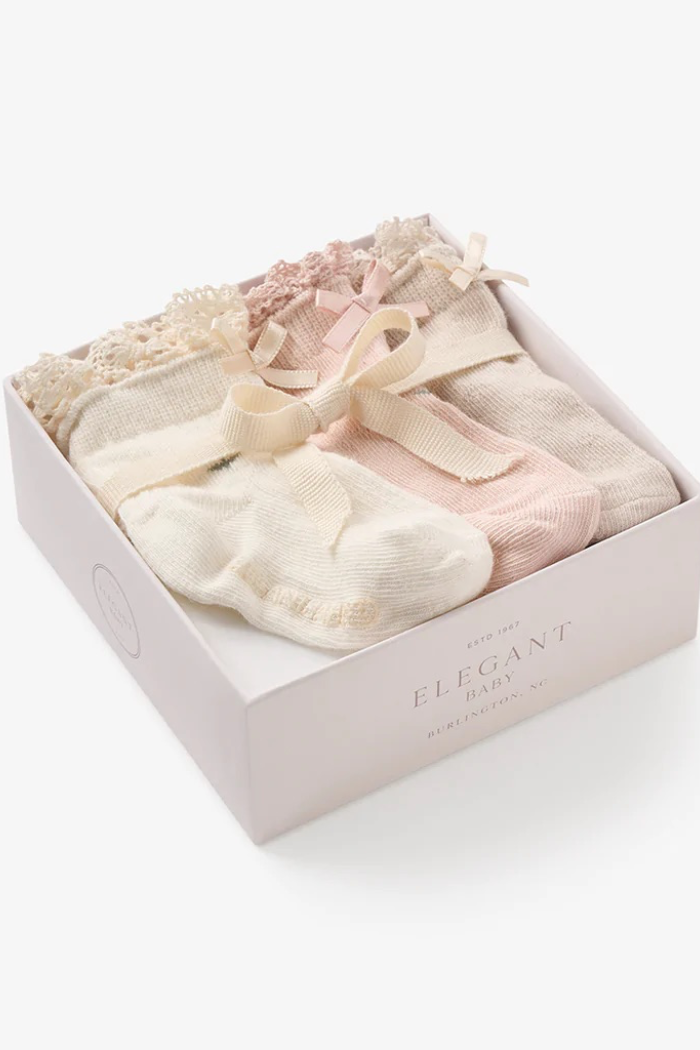 3-Pack Baby Socks | Elegant Baby