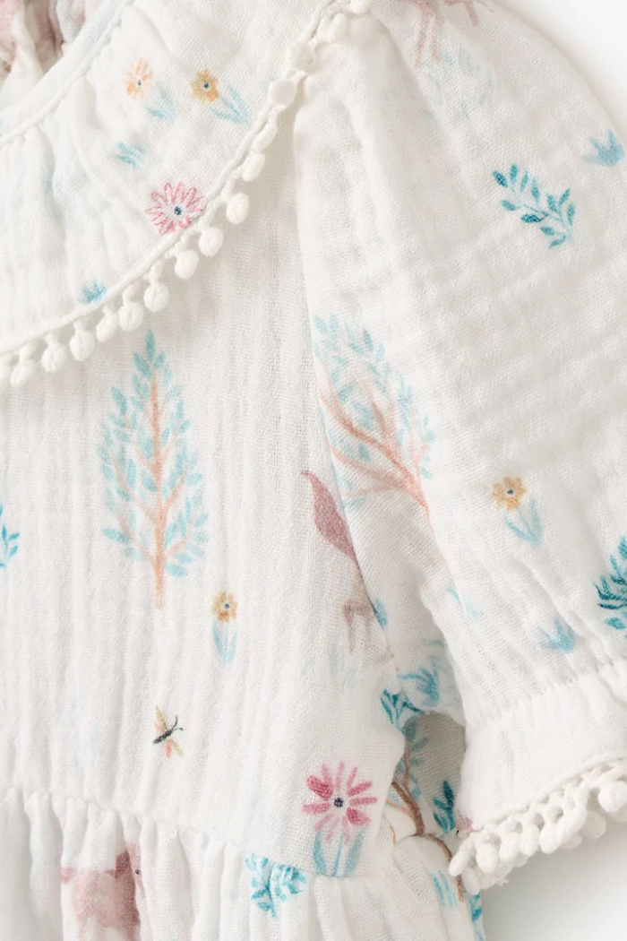 Organic Muslin Bubble Baby Romper | Elegant Baby