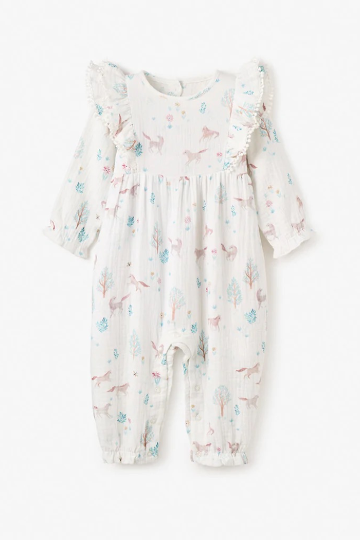 Organic Muslin Baby Jumpsuit | Elegant Baby