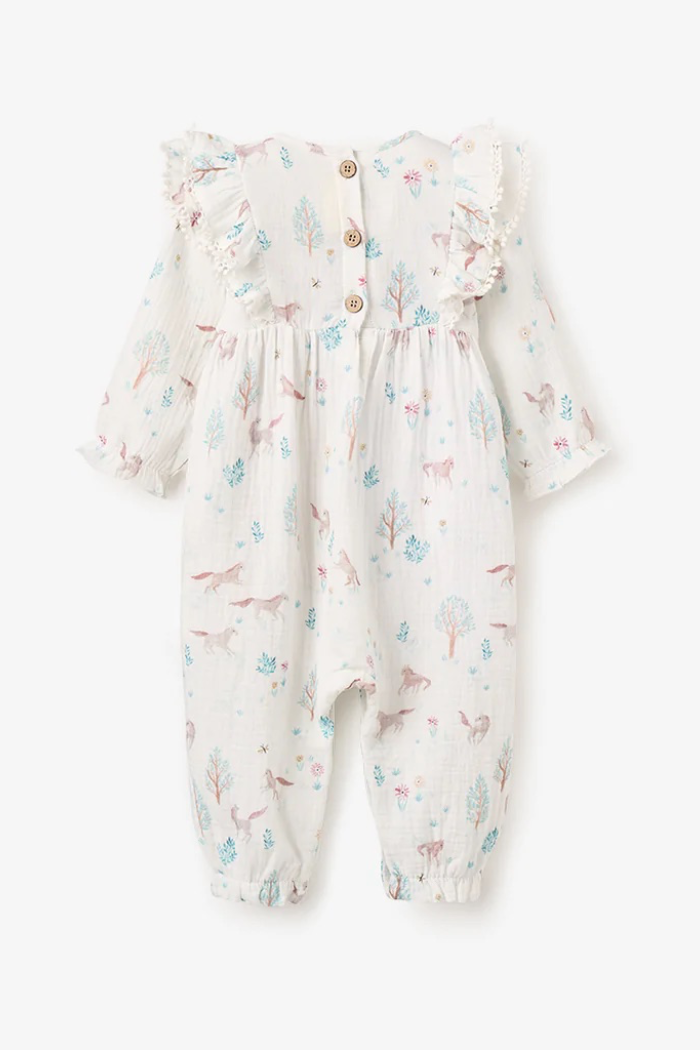 Organic Muslin Baby Jumpsuit | Elegant Baby