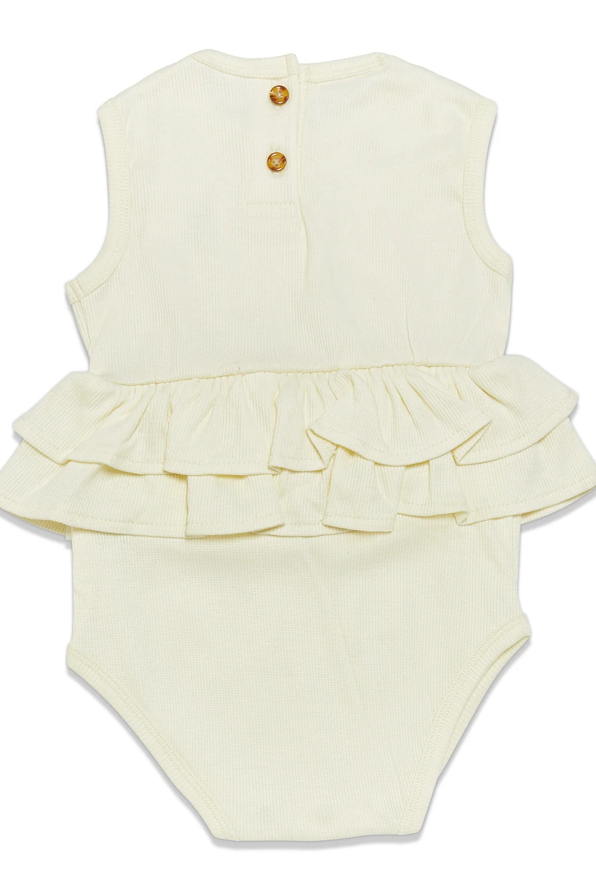 Organic Ruffle Waist Bun Suit | Bunnies by the Bay