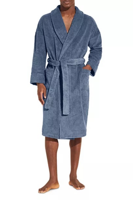 Terry Long Robe — Shawl Collar Cotton Robe with Belt | Eberjey
