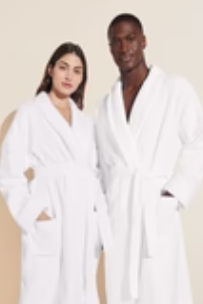 Terry Long Robe — Shawl Collar Cotton Robe with Belt | Eberjey