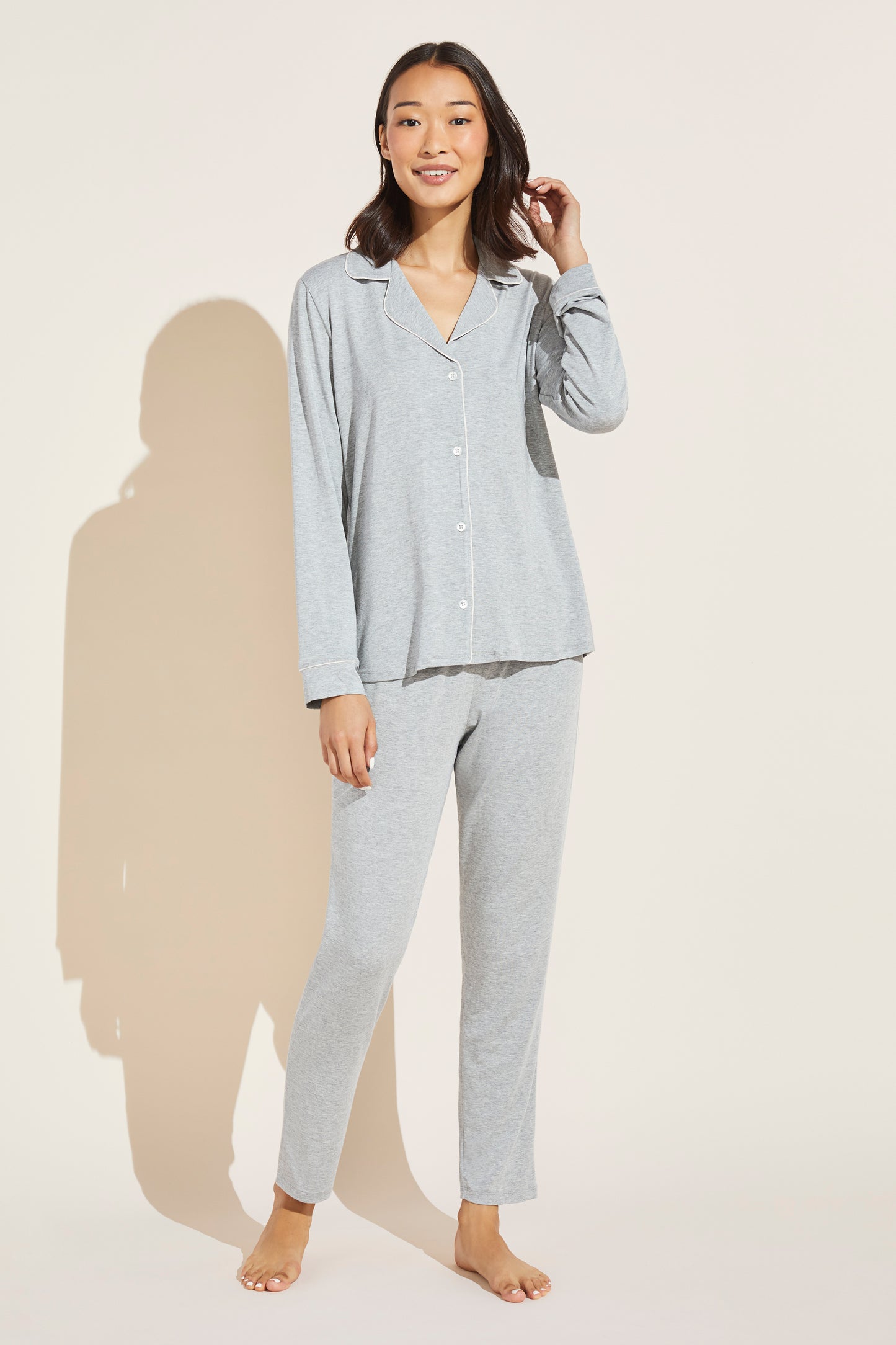 Gisele Tuxedo Slim PJ Set | Eberjey