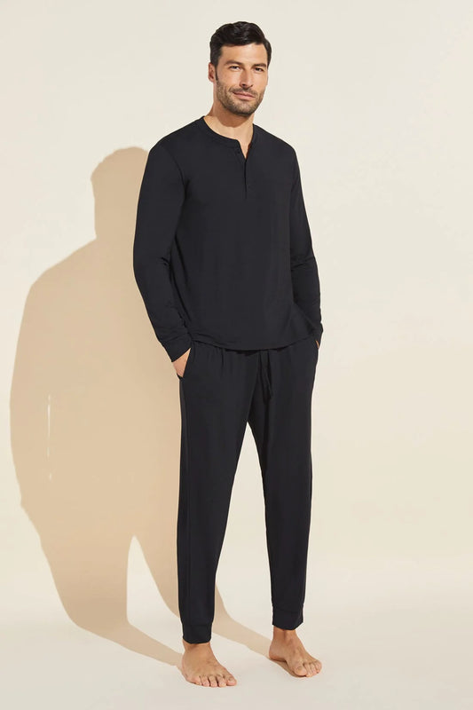 Eberjey Men's Henry Cotton Jersey Pajama Set