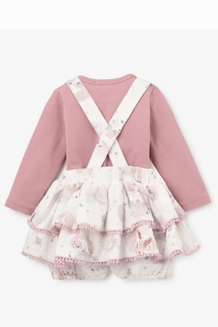 Organic Fairytale Wonderland Bodysuit and Ruffle Bloomer | Elegant Baby