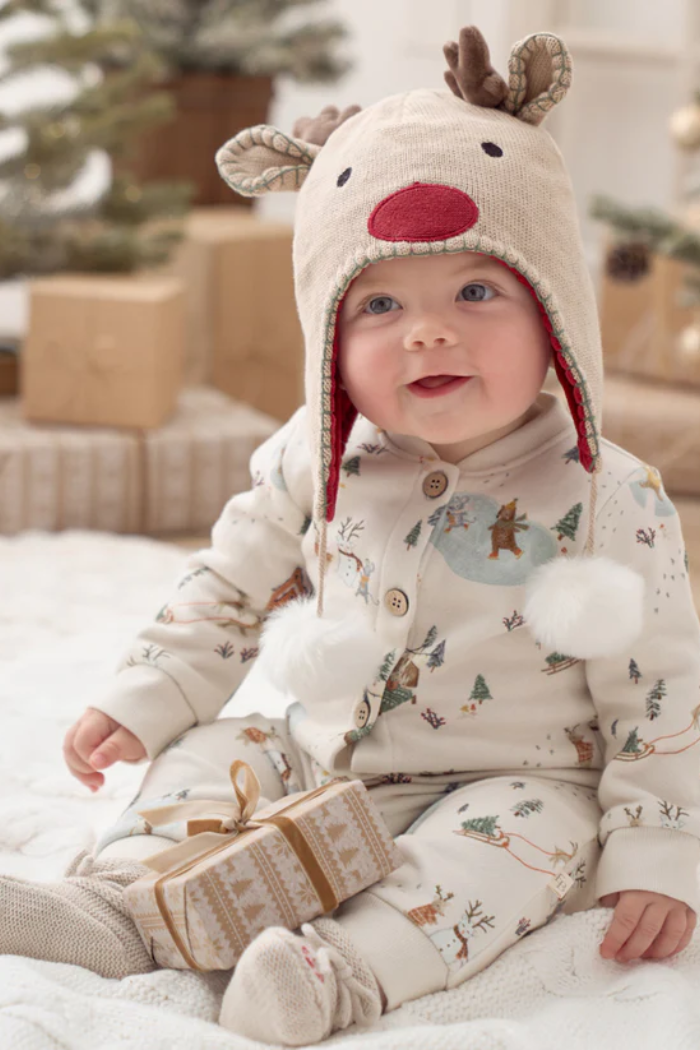 Whimsical Winter Wonderland Fleece Jumpsuit | Elegant Baby