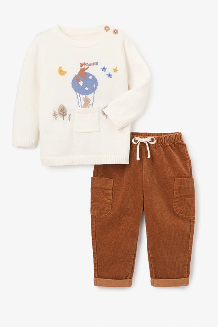 Magical Adventure Pullover and Corduroy Pants Set | Elegant Baby