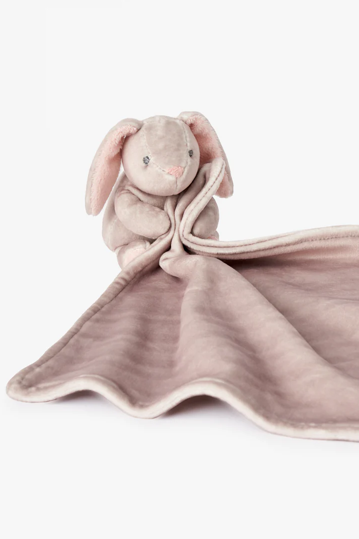 Taupe Lovie Bunny Security Blankie, Boxed | Elegant Baby