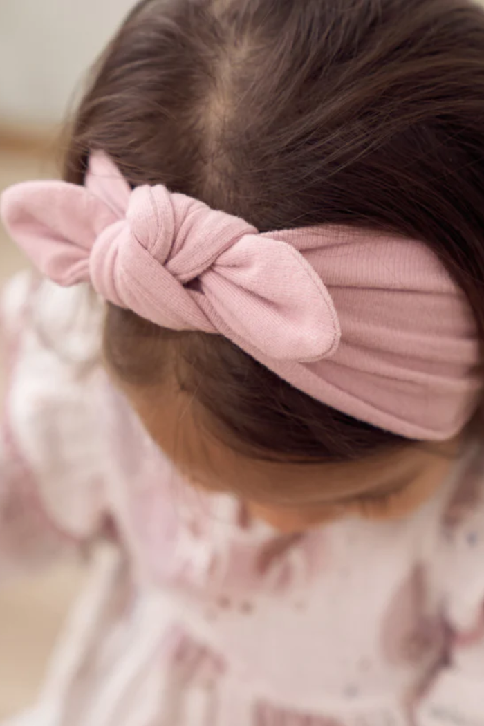 BRUSHED COTTON KNOTTED BOW HEADBAND 4 PACK