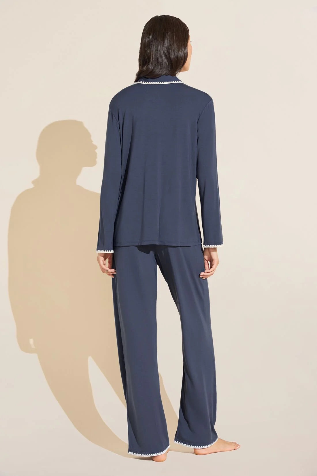 Frida Whip Stitch Long PJ Set | Eberjey