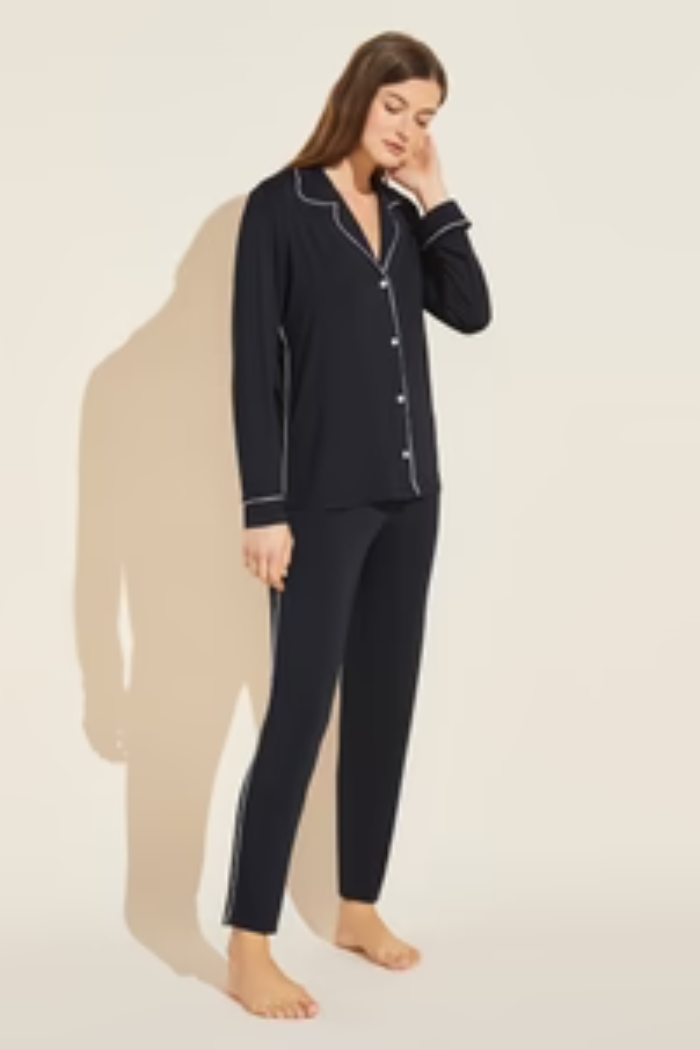 Gisele Tuxedo Slim PJ Set | Eberjey