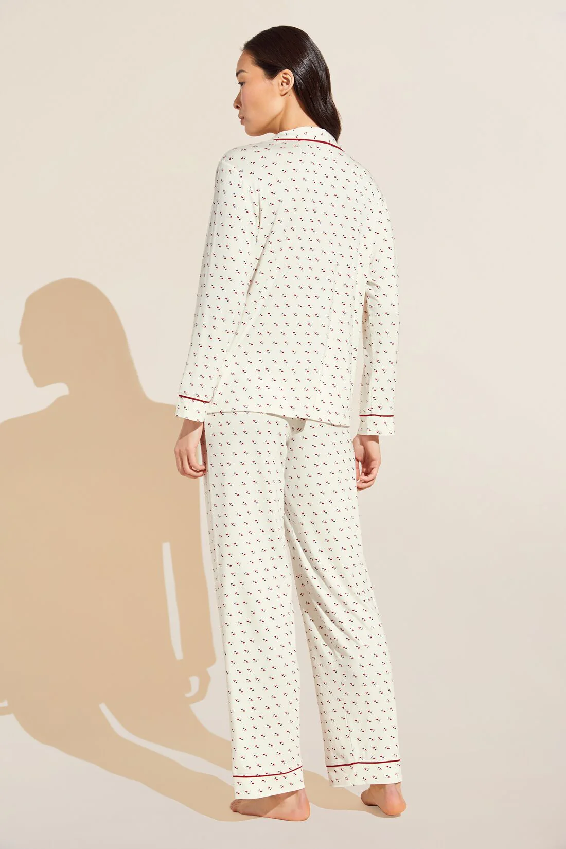 Eberjey Gisele Long PJ Set — Triple Heart back