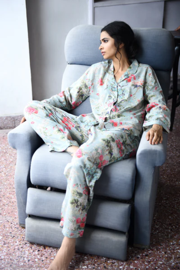 Wispy Weight Indian Cotton Long PJ Set