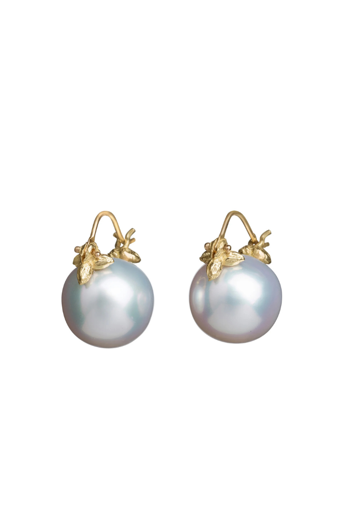 Gabrielle Sanchez White South Seas 14 K Earrings