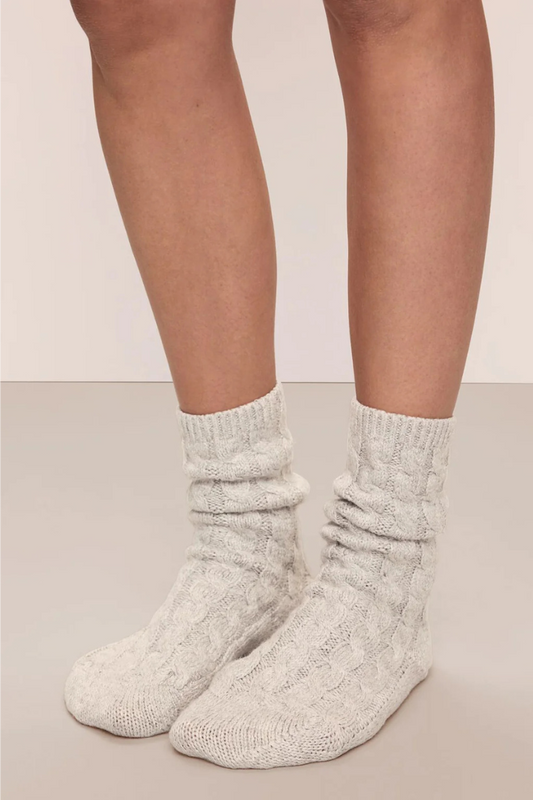 Eberjey Cozy Cable Knit Slouchy Cable knit O/S Socks