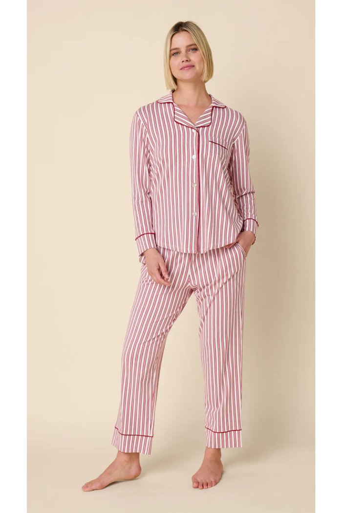 Holiday Stripe Pima Knit Pajama | The Cat's Pajamas