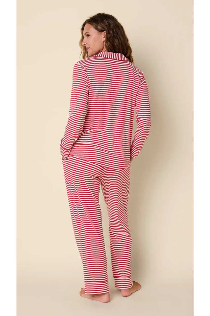 Essential Stripe Pima Knit Pajama (Red) | The Cat's Pajamas