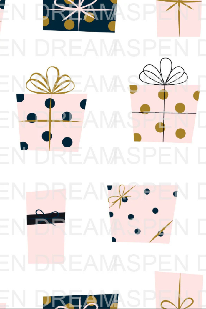 Long Pajama Set — Christmas Boxes detail