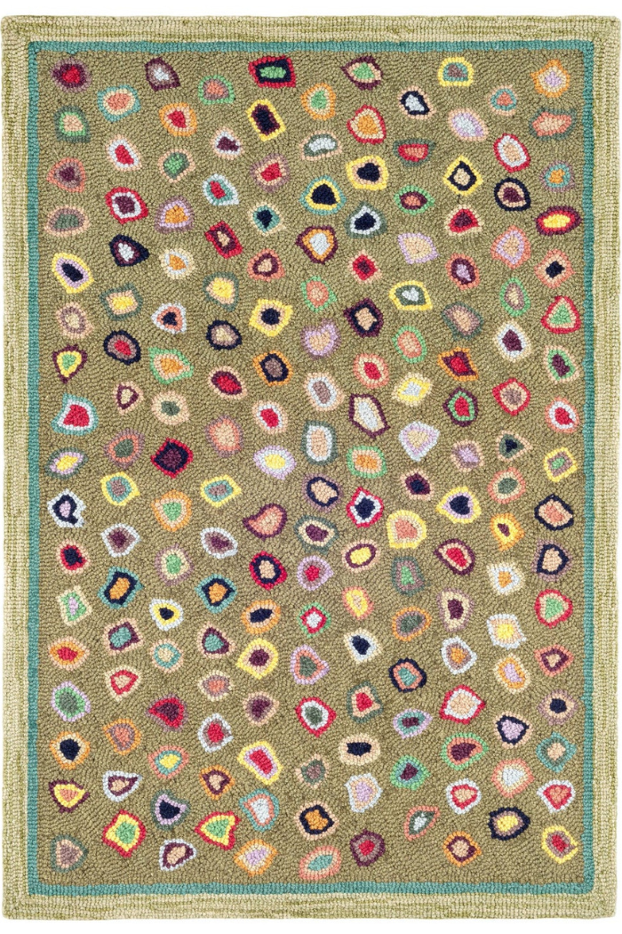 Dash & Albert Cats Paw Micro Hooked Wool Rug 2 x 3