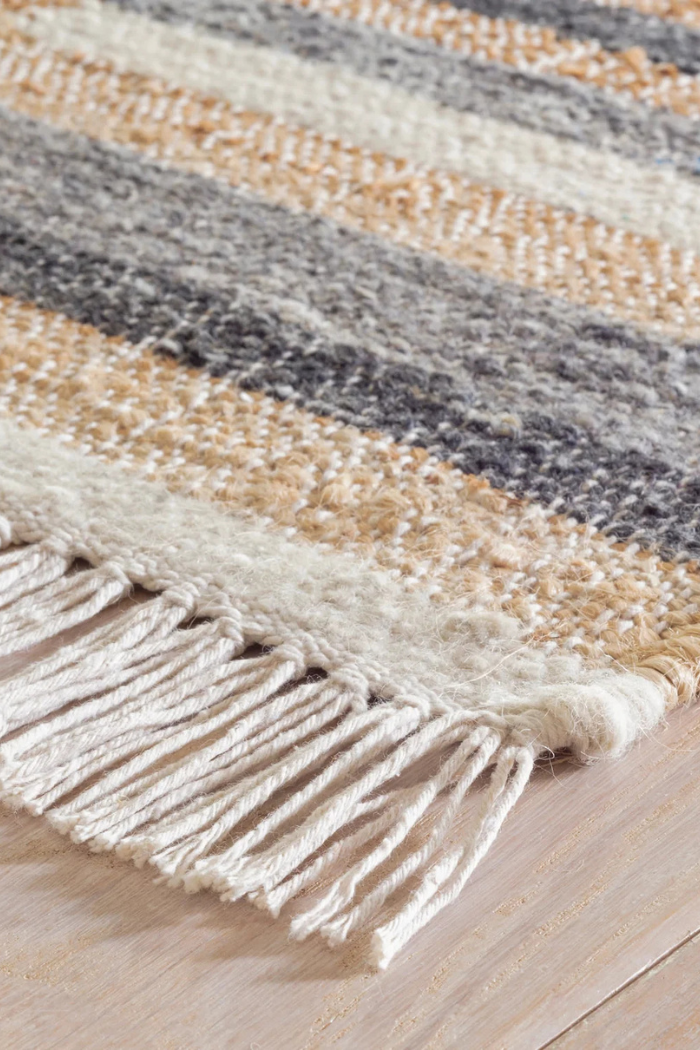 Ravel Stripe Handwoven Wool Rug | Dash & Albert
