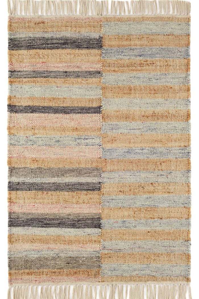 Ravel Stripe Handwoven Wool Rug | Dash & Albert