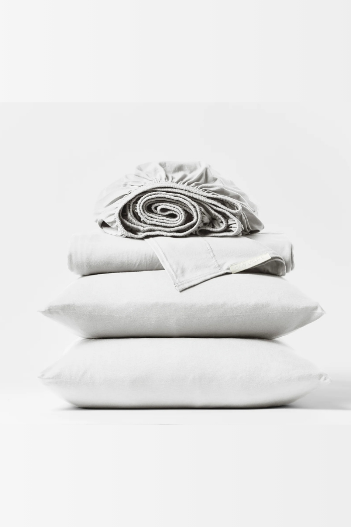 Organic Jersey Sheet Set — Alpine White King