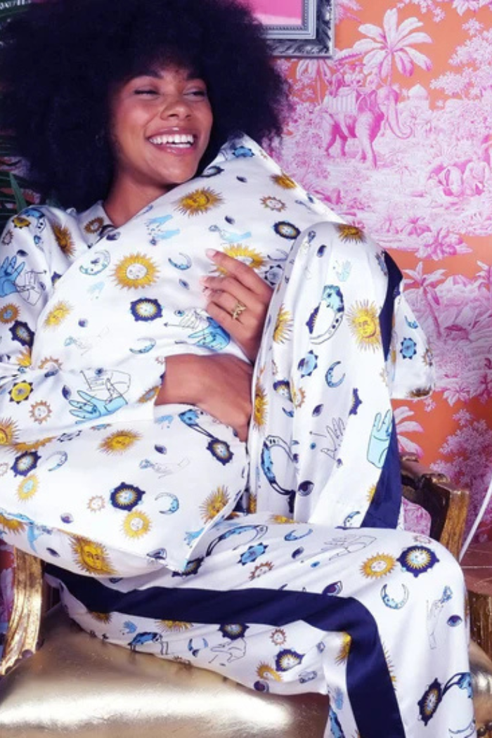 luxury Silk pillowcase / "Kiss the Sky"