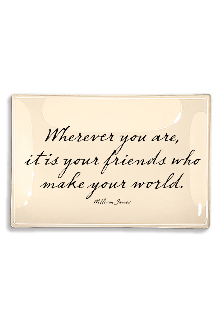 Wherever You Are Decoupage Glass Tray
