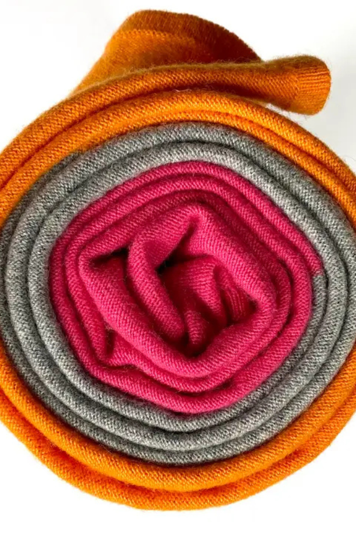 Tricolore Cozy Cashmere Blend Throw | Margolis Pineo Italia