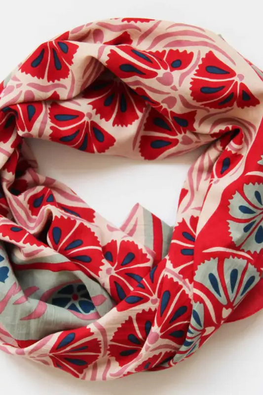 Diego Red Organic Cotton Scarf