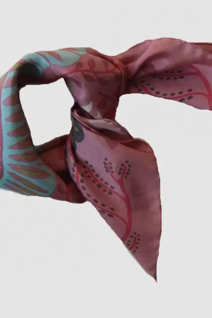 Marushka Pink Mini Silk Scarf | Les Belles Vagabondes