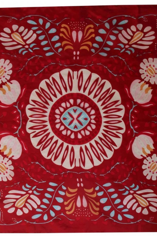 Marushka Red Mini Silk Scarf | Les Belles Vagabondes