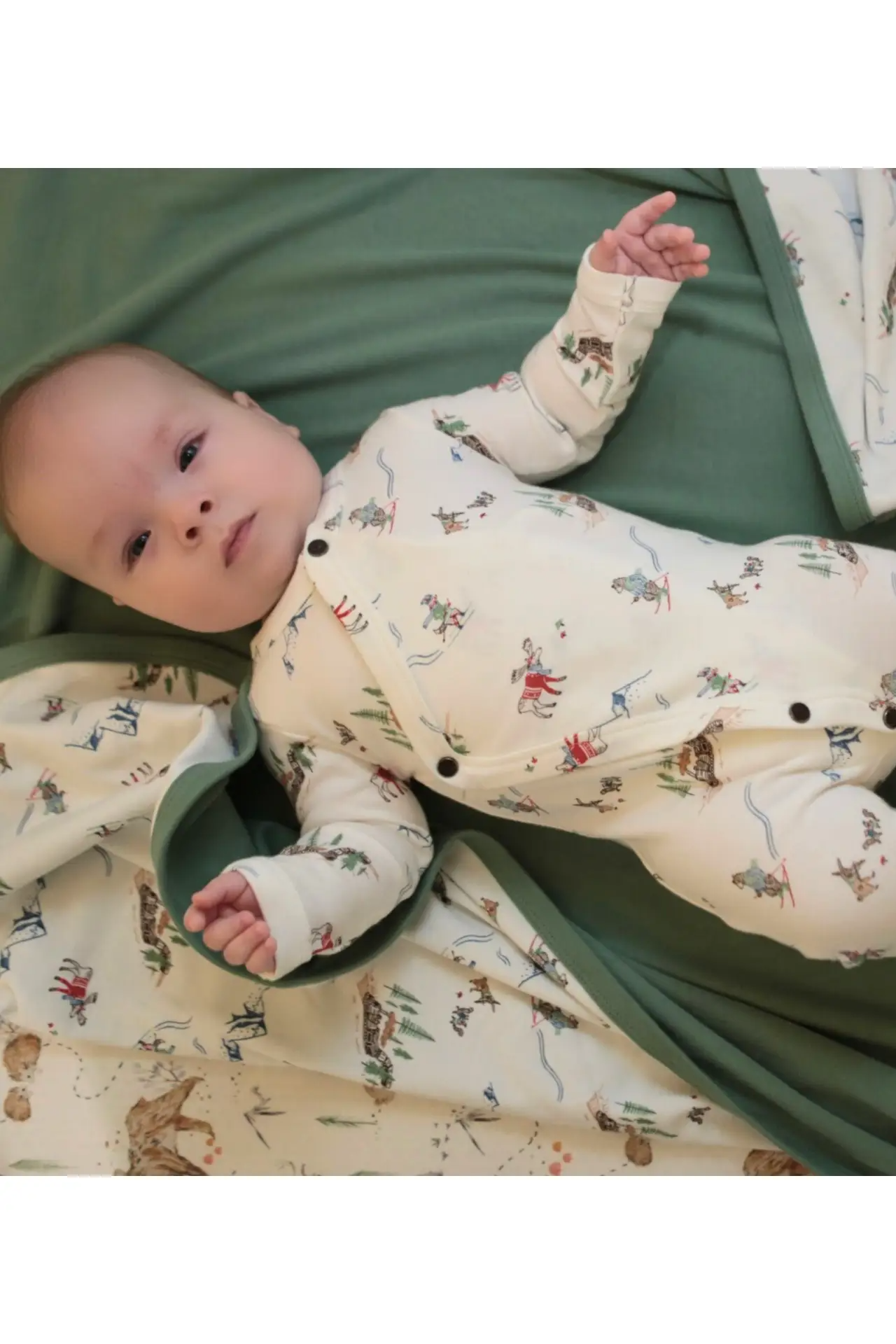 Organic Cotton Footie | Mountain Express Unisex Baby