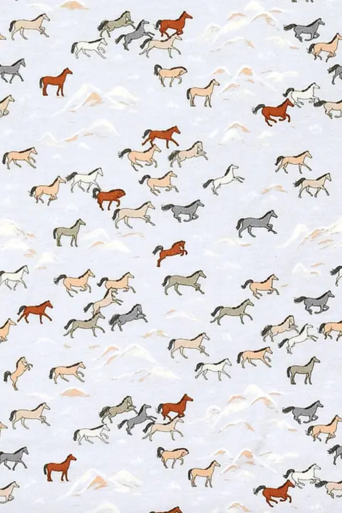 Bamboo Kimono — Wild Horses detail