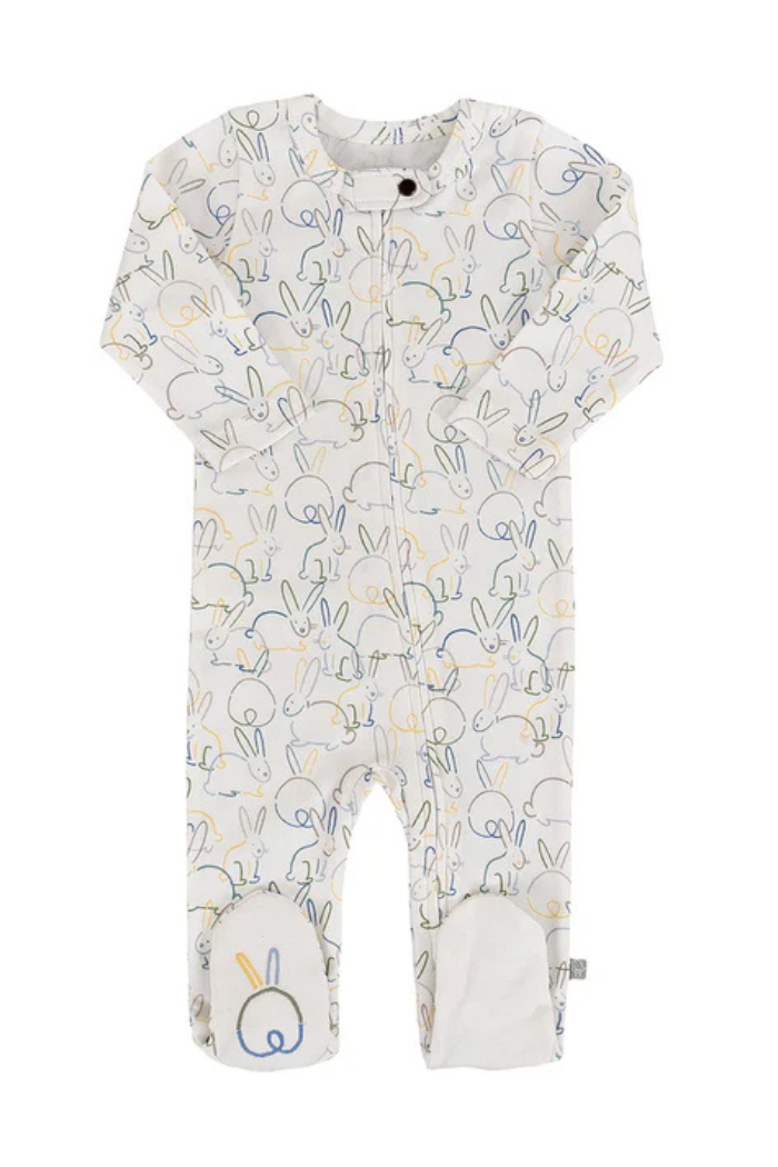Organic Cotton Bunnies Footie Unisex