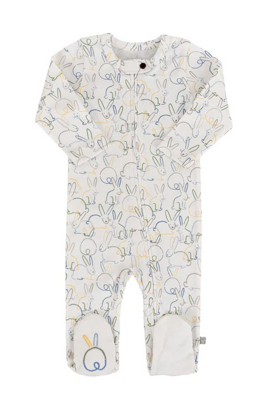 Organic Cotton Bunnies Footie Unisex