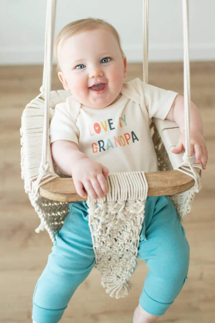 Organic Cotton, baby graphic bodysuit | love grandpa