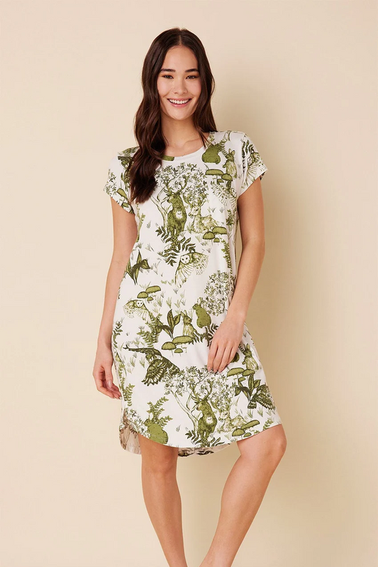 Woodside Short-Sleeved Sleep Shirt | The Cat's Pajamas