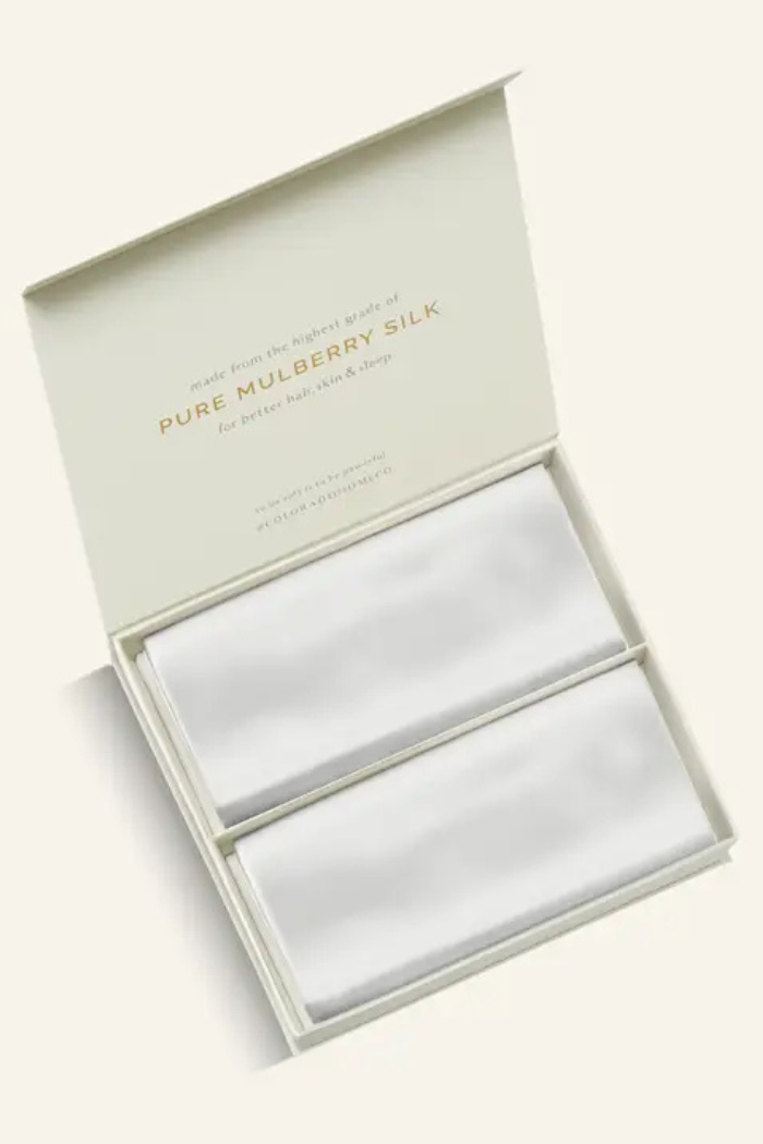 Sunday Silks Off White silk pillowcase